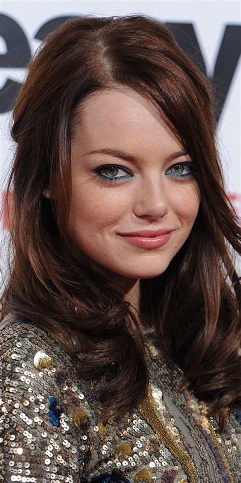 emma stone brunette hair.